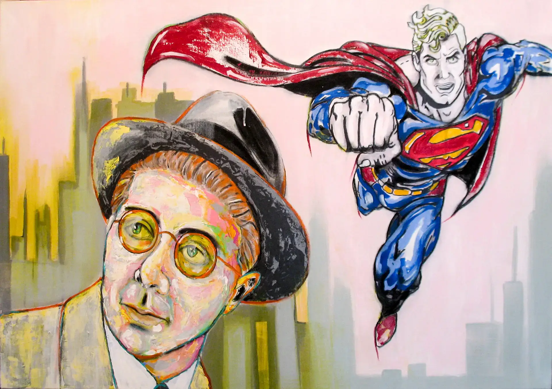 2016 02 THE S MAN 100x70x4cm mixed media on canvas